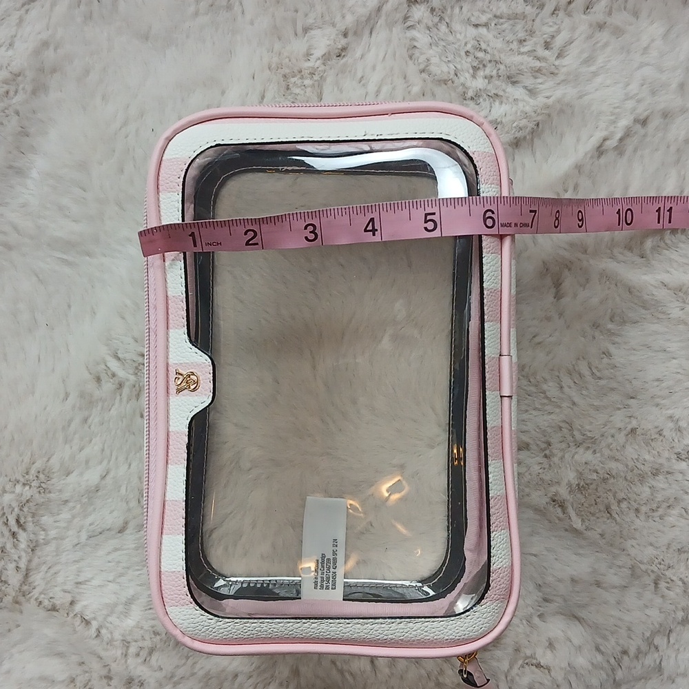 Victoria's Secret Heritage Stripes Pink Cosmetics Travel Bag - Picture 17 of 17